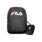 Black Polyester Men Backpack