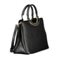 Black Polyurethane Women Handbag