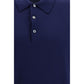 Blue Cotton Polo Shirt