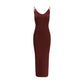 Bordeaux Viscose Casual Dress