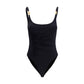 Black Polyamide One-Piece Swimsuit