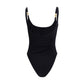 Black Polyamide One-Piece Swimsuit