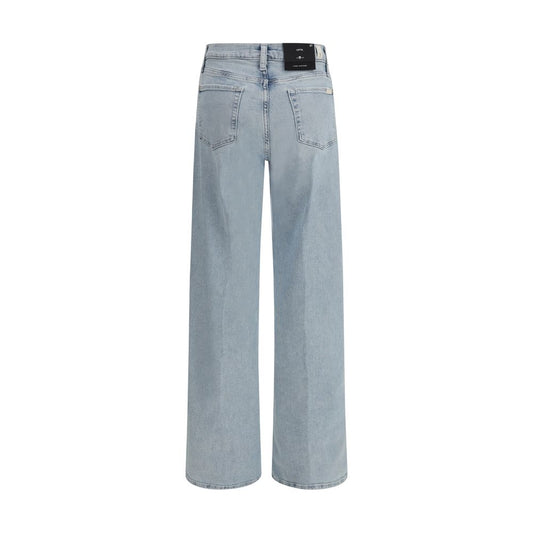 Light Blue Cotton Relaxed Fit Jeans