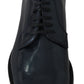 Blue Leather Derby Dress Formal Shoes