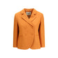 Orange Fleece Wool Blazer