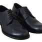 Blue Leather Derby Dress Formal Shoes