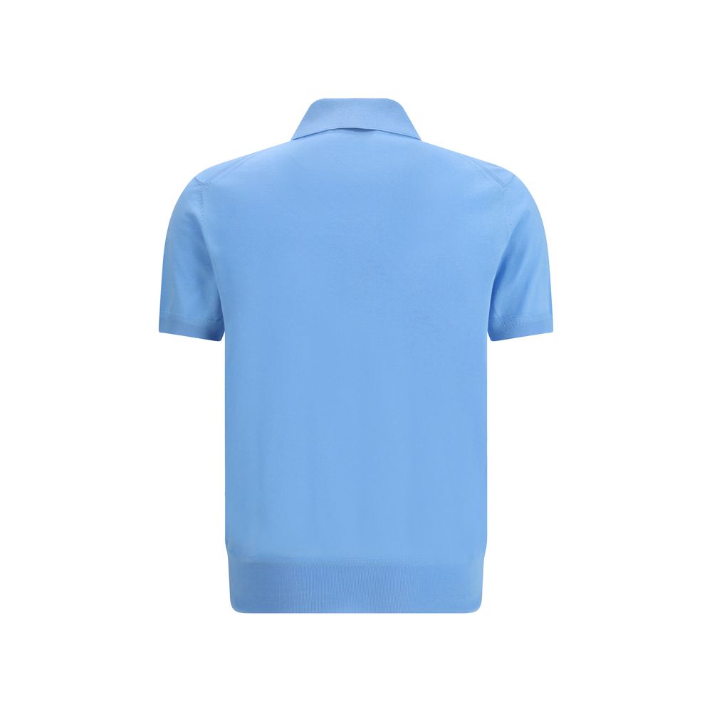 Light Blue Cotton Polo Shirt