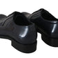 Blue Leather Derby Dress Formal Shoes