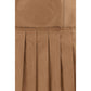 Brown Silk Mini Skirt