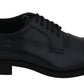 Blue Leather Derby Dress Formal Shoes