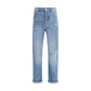 Light Blue Cotton Relaxed Fit Jeans