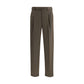 Bicolor Fleece Wool Casual Pants