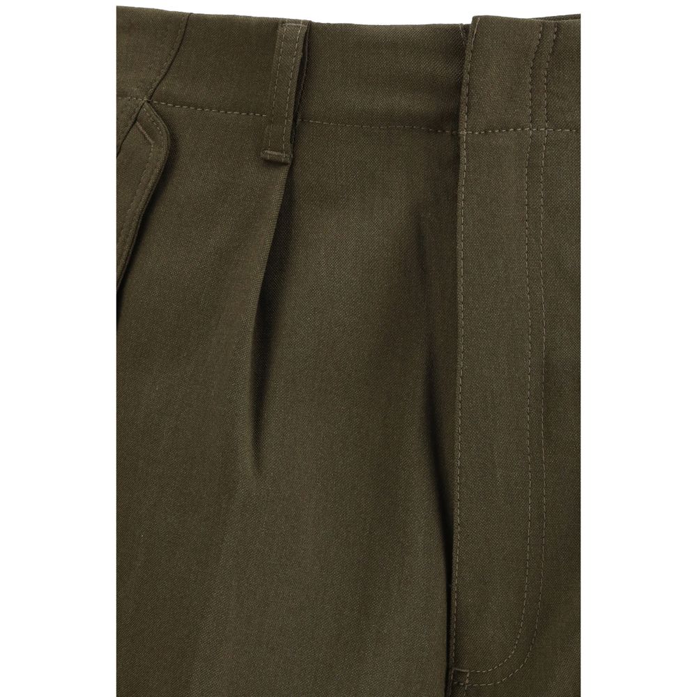 Bicolor Cashmere Cargo Pants