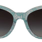 Elegant Blue Lace Detail Sunglasses