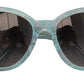 Elegant Blue Lace Detail Sunglasses