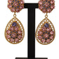 Baroque Multicolor Crystal Dangle Earrings