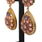 Baroque Multicolor Crystal Dangle Earrings