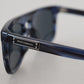 Elegant Blue Acetate Sunglasses