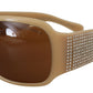 Elegant Cream Swarovski Sunglasses