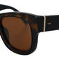 Chic Brown Acetate Sunglasses