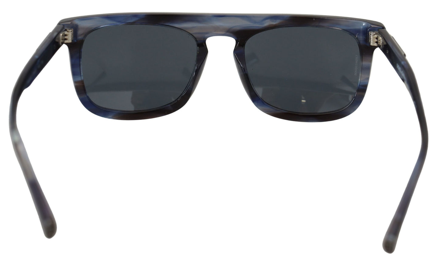 Elegant Blue Acetate Sunglasses for Women