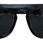 Elegant Blue Acetate Sunglasses for Women