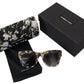 Elegant Black Multicolor Gradient Sunglasses