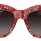 Elegant Red Lace Detail Sunglasses