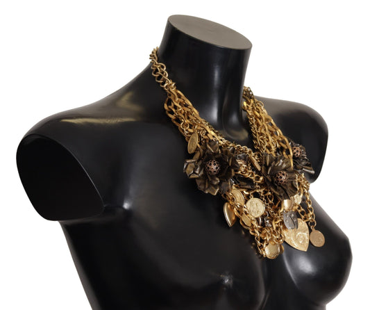 Sicilian Glamour Gold Statement Necklace