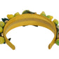 Exquisite Silk Crystal Lemon Headband Diadem