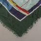 Elegant Multicolor Silk Blend Square Scarf