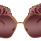 Chic Rose Sequin Embroidered Sunglasses