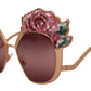 Chic Rose Sequin Embroidered Sunglasses