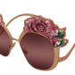 Chic Rose Sequin Embroidered Sunglasses