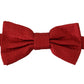 Elegant Red Silk Tied Bow Tie