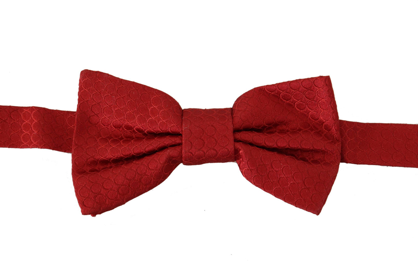 Elegant Red Silk Tied Bow Tie