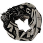 Elegant Monochrome Wool-Cashmere Men's Scarf