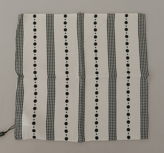 Elegant Dotted Stripe Men's Square Scarf