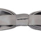 Elegant Gray Silk Bow Tie