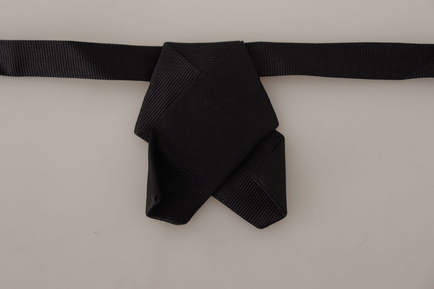 Elegant Black Silk Bow Tie