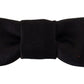 Elegant Black Silk Bow Tie