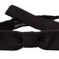Elegant Black Silk Bow Tie