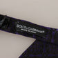 Elegant Blue Geometric Silk Bow Tie