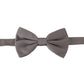 Elegant Gray Silk Bow Tie