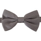 Elegant Gray Silk Bow Tie