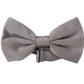 Elegant Gray Silk Bow Tie