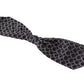 Elegant Black and White Silk Bow Tie