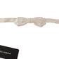 Elegant White Silk Bow Tie