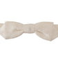 Elegant White Silk Bow Tie