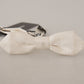 Elegant White Silk Bow Tie